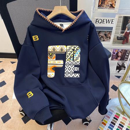 FA47045# 纯棉华棉复合卫衣女薄款春秋新款连帽长袖t恤上衣 服裝批發女裝批發服飾貨源