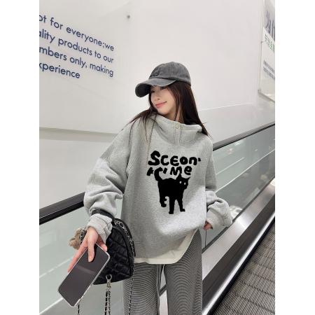 世博绒卫衣连帽加绒加厚卫衣女冬 服裝批發女裝批發服飾貨源