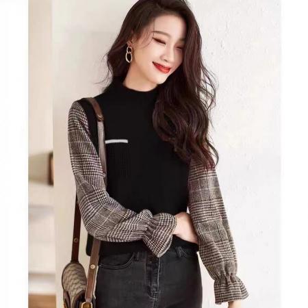 FA47086# 欧货爆款高领毛衣女春秋冬新款时尚洋气打底长袖上衣针织小衫 服裝批發女裝批發服飾貨源