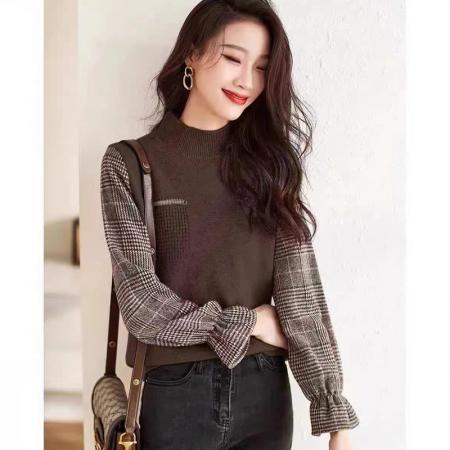 FA47086# 欧货爆款高领毛衣女春秋冬新款时尚洋气打底长袖上衣针织小衫 服裝批發女裝批發服飾貨源