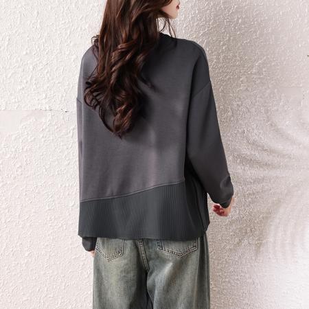 FA47098# 秋装新款时尚简约宽松型胖MM洋气T恤气质显瘦大码上衣 服裝批發女裝批發服飾貨源