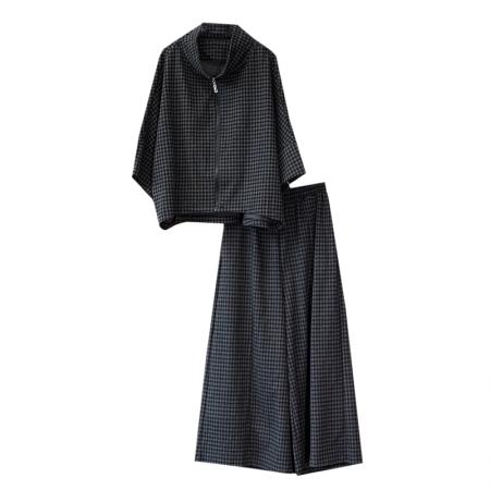 FA47100# 秋装新款时尚气质大码女装两件套气质显瘦胖妹妹洋气套装 服裝批發女裝批發服飾貨源