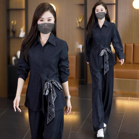 FA47102# 秋装新款时尚气质大码女装两件套气质显瘦胖妹妹洋气套装 服裝批發女裝批發服飾貨源