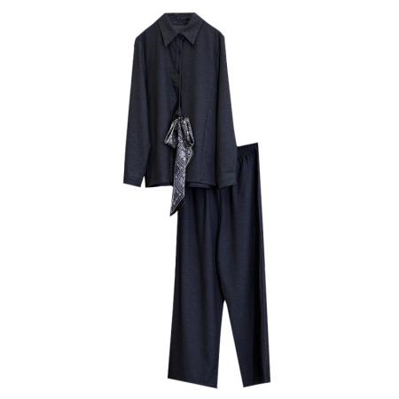 FA47102# 秋装新款时尚气质大码女装两件套气质显瘦胖妹妹洋气套装 服裝批發女裝批發服飾貨源