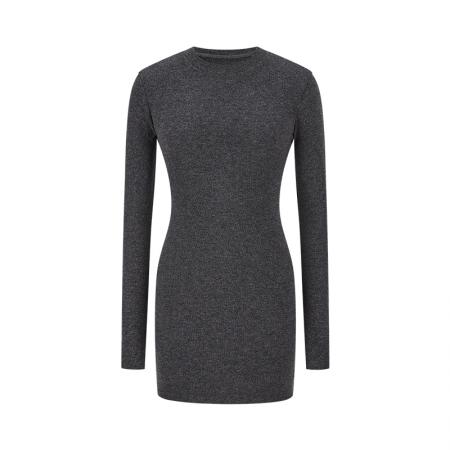 FA47113# /加厚磨毛内搭外穿长袖连衣裙女秋季收腰显瘦包臀短裙 服裝批發女裝批發服飾貨源