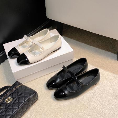 X-32839# 秋季新款小香风拼色法式高跟单鞋浅口粗跟小皮鞋玛丽珍鞋女 鞋子批发女鞋批发货源