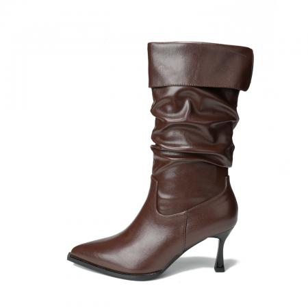 X-32848# 秋季新款尖头细跟高跟气质显瘦法式时尚性感美绝网红女短靴 鞋子批发女鞋批发货源