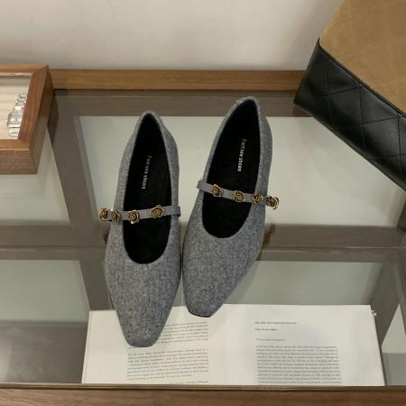 X-32894# 法式玫瑰四季通勤单鞋女内增高毛呢秋冬新款复古玛丽珍女鞋 鞋子批发女鞋批发货源