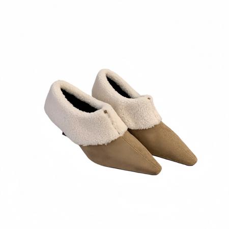 X-32906# 款细跟方头毛毛单鞋35-40码 鞋子批发女鞋批发货源