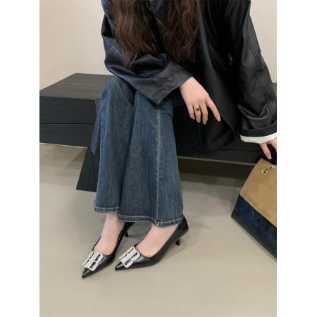 X-32914# 四季单鞋细跟尖头女秋鞋35-40码 鞋子批发女鞋批发货源