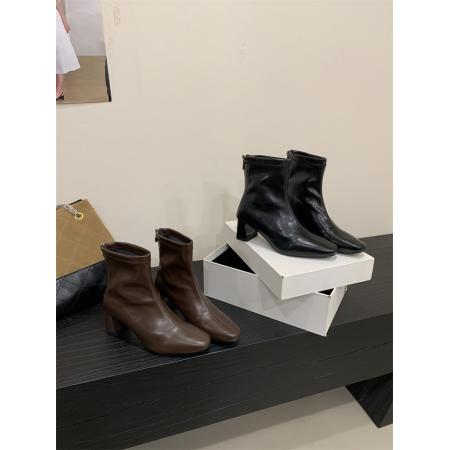 X-32915# 粗跟女靴子35-40码 鞋子批发女鞋批发货源