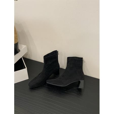 X-32916# 粗跟女靴子35-40码 鞋子批发女鞋批发货源