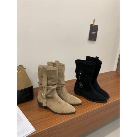 X-32922# 款粗跟短靴35-40码 鞋子批发女鞋批发货源