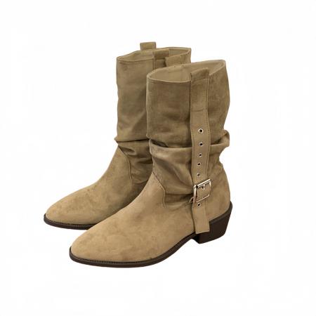 X-32922# 款粗跟短靴35-40码 鞋子批发女鞋批发货源