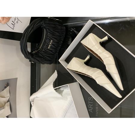 X-32939# 新款秋季尖头褶皱小众设计简约高跟鞋女时尚气质浅口高跟鞋 鞋子批发女鞋批发货源