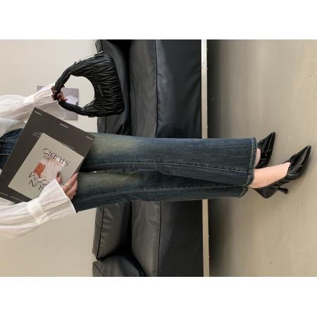 X-32939# 新款秋季尖头褶皱小众设计简约高跟鞋女时尚气质浅口高跟鞋 鞋子批发女鞋批发货源