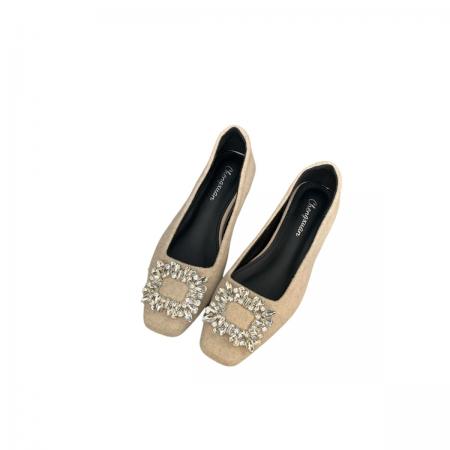 X-32942# 新款内里加毛升级版方扣水钻 鞋子批发女鞋批发货源