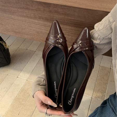 X-32947# 欧洲站英伦风粗跟玛丽珍鞋女新款秋季软皮复古跟鞋 鞋子批发女鞋批发货源