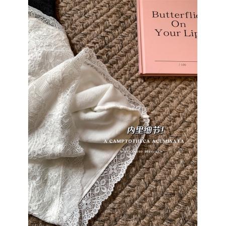 FA47143# 蕾丝吊带女内搭加绒保暖秋冬胸垫打底上衣  服裝批發女裝批發服飾貨源