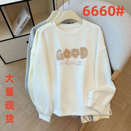 FA47198# 日常休闲卫衣新款时尚百搭简约舒适宽松外套女  服裝批發女裝批發服飾貨源