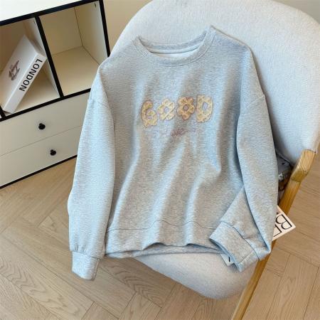 FA47198# 日常休闲卫衣新款时尚百搭简约舒适宽松外套女  服裝批發女裝批發服飾貨源