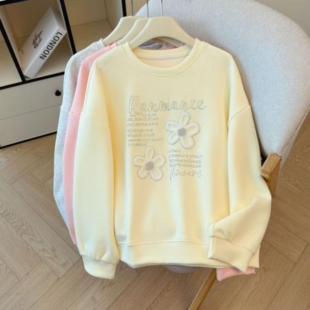 FA47199# 日常休闲卫衣新款时尚百搭简约舒适宽松外套女  服裝批發女裝批發服飾貨源