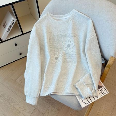 FA47199# 日常休闲卫衣新款时尚百搭简约舒适宽松外套女  服裝批發女裝批發服飾貨源