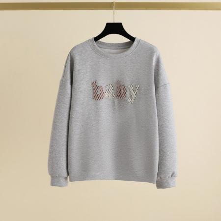 FA47200# 日常休闲卫衣新款时尚百搭简约舒适宽松外套女  服裝批發女裝批發服飾貨源