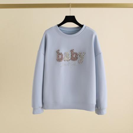 FA47200# 日常休闲卫衣新款时尚百搭简约舒适宽松外套女  服裝批發女裝批發服飾貨源