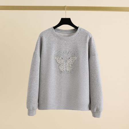 FA47201# 日常休闲卫衣新款时尚百搭简约舒适宽松外套女  服裝批發女裝批發服飾貨源