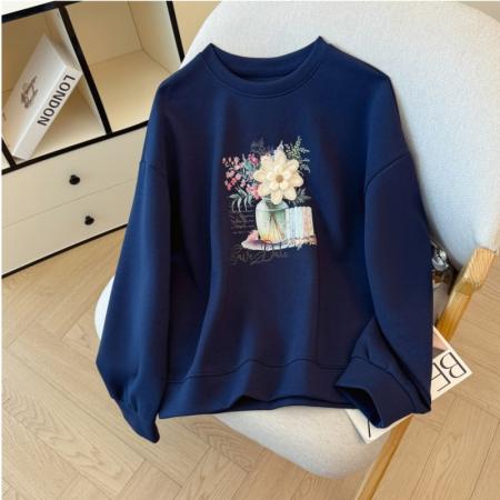 FA47202# 日常休闲卫衣新款时尚百搭简约舒适宽松外套女  服裝批發女裝批發服飾貨源