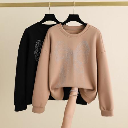 FA47205# 日常休闲卫衣新款时尚百搭简约舒适宽松外套女  服裝批發女裝批發服飾貨源