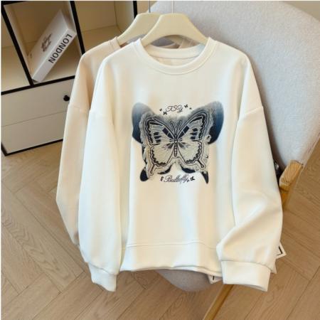 FA47206# 日常休闲卫衣新款时尚百搭简约舒适宽松外套女  服裝批發女裝批發服飾貨源