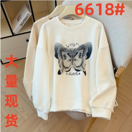 FA47206# 日常休闲卫衣新款时尚百搭简约舒适宽松外套女  服裝批發女裝批發服飾貨源