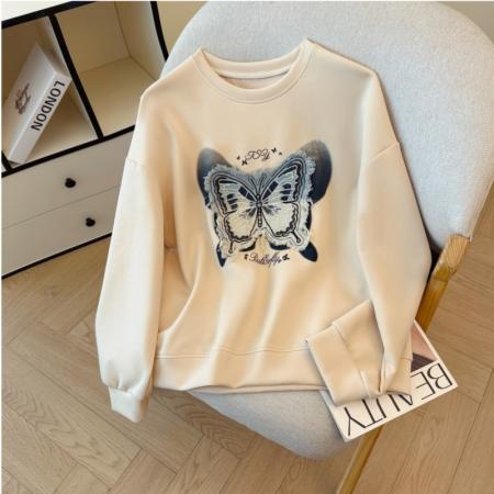 FA47206# 日常休闲卫衣新款时尚百搭简约舒适宽松外套女  服裝批發女裝批發服飾貨源