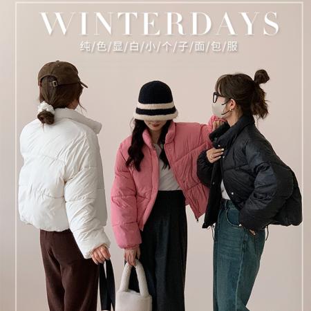 FA47273# 韩国东大门原版面包服女立领小个子短款羽绒棉服秋冬短款  服裝批發女裝批發服飾貨源