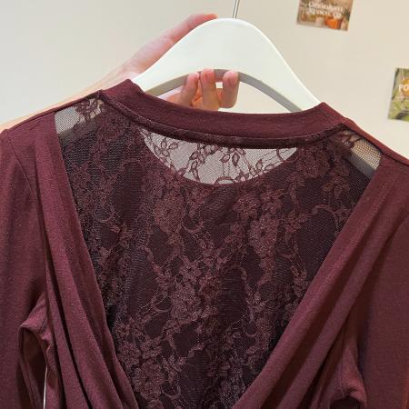 FA47330# 早秋新款爆款巨好看小众不撞款绝美韩系漂亮气质咖色露背上衣  服裝批發女裝批發服飾貨源