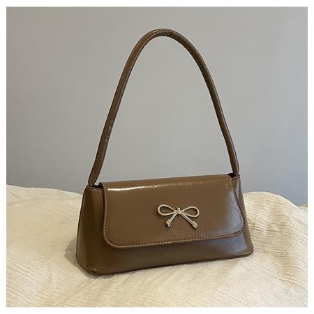 FA47419# 新款纯色时尚韩版蝴蝶结洋气质感腋下女包春单肩休闲法棍包潮 女包批发包包批发货源