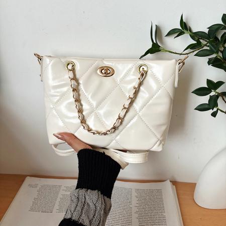 FA47426# 欧美复古洋气链条手拎女包新款韩版时尚菱格休闲单肩斜挎大包 女包批发包包批发货源