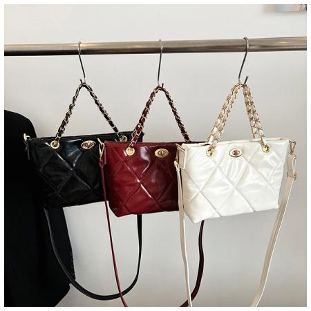 FA47426# 欧美复古洋气链条手拎女包新款韩版时尚菱格休闲单肩斜挎大包 女包批发包包批发货源