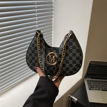 FA47437# 跨境时尚印花高级感月牙单肩包女士新款潮法棍腋下女包批发 女包批发包包批发货源