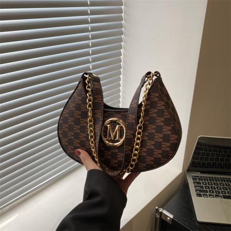 FA47437# 跨境时尚印花高级感月牙单肩包女士新款潮法棍腋下女包批发 女包批发包包批发货源