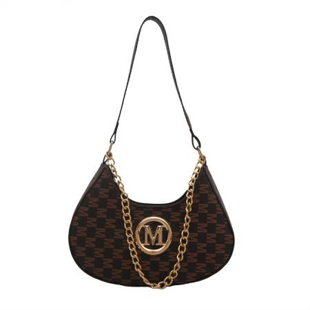 FA47437# 跨境时尚印花高级感月牙单肩包女士新款潮法棍腋下女包批发 女包批发包包批发货源