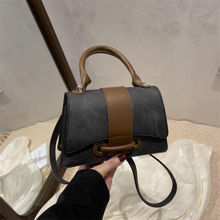 FA47438# 复古手提包小众潮流单肩包休闲通勤斜挎包新款时尚简约小方包 女包批发包包批发货源