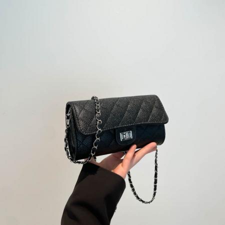 FA47440# 跨境时尚简约菱格链条小香风单肩斜挎小方包包女高级感腋下包 女包批发包包批发货源