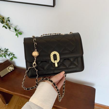 FA47442# 菱格绣线包包个性锁扣小方包新款链条夏季款时尚单肩腋下女包 女包批发包包批发货源