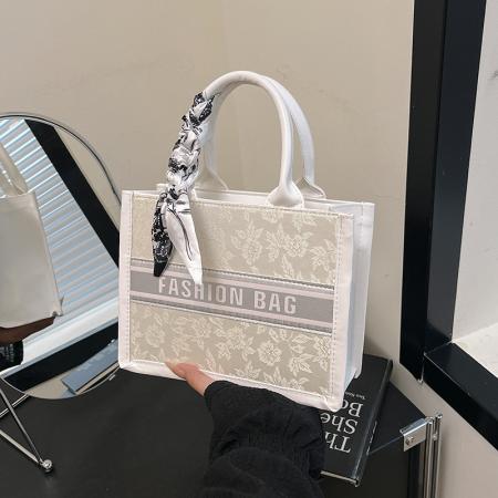 FA47458# 高级感刺绣手拎女包新款大容量简约单肩包小众潮流百搭托特包 女包批发包包批发货源