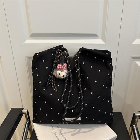 FA47464# 小众波点设计懒散风布袋包女新款甜美休闲托特单肩手提包批发 女包批发包包批发货源