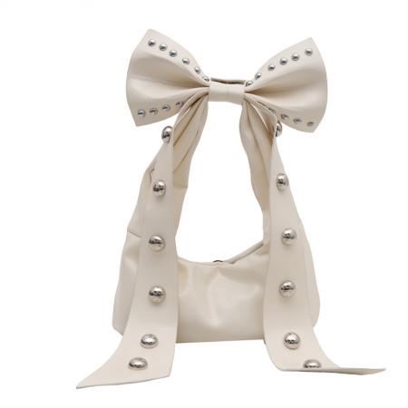 FA47466# 时尚铆钉腋下包包女式新款高级感百搭单肩包小众蝴蝶结手提包 女包批发包包批发货源