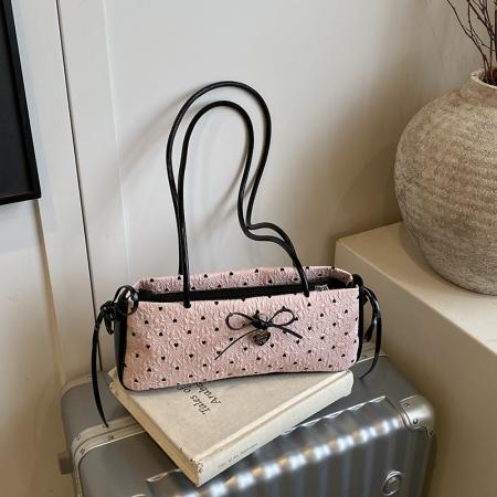 FA47470# 跨境小众腋下包包女新款潮时尚蝴蝶结泡泡纱手提包可爱手提包 女包批发包包批发货源